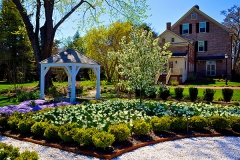 Image of the Woodburn gardens from the back of the property